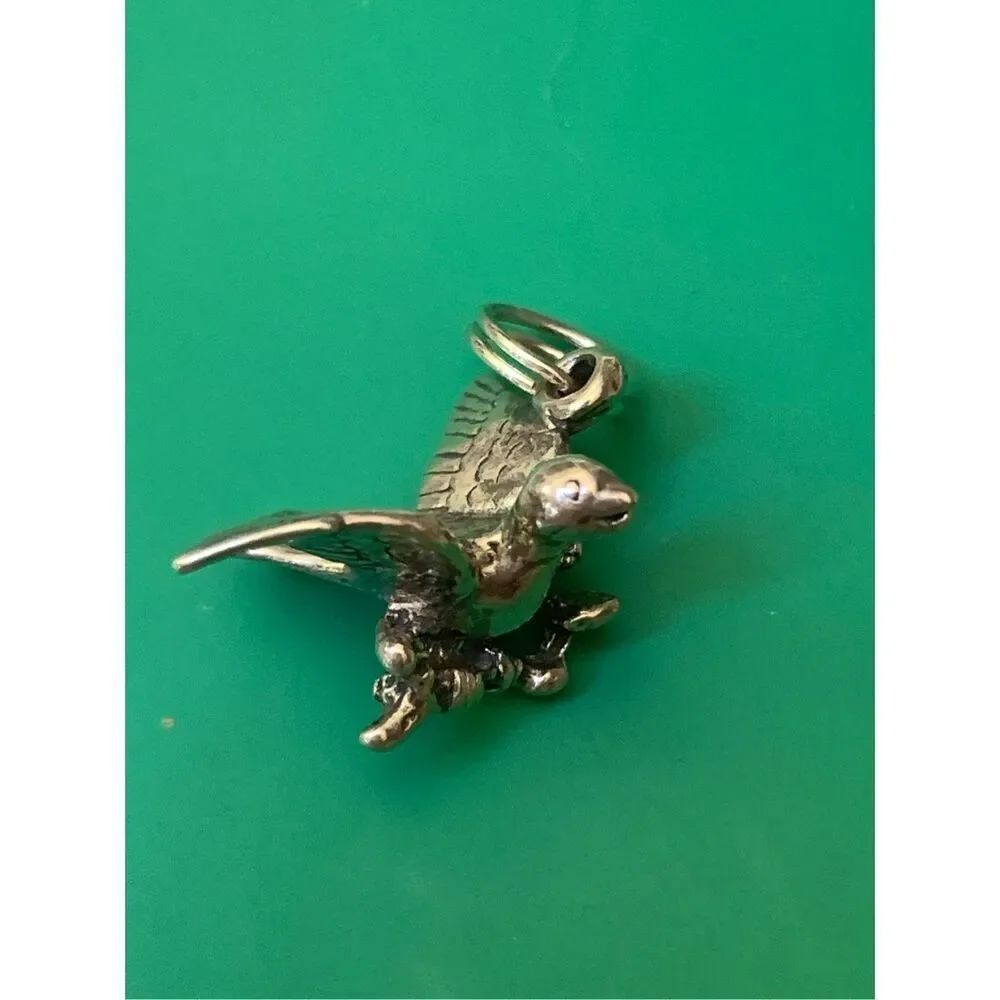 Partridge in a Pear Tree Calling Bird Sterling Silver Jewelry Charm #song